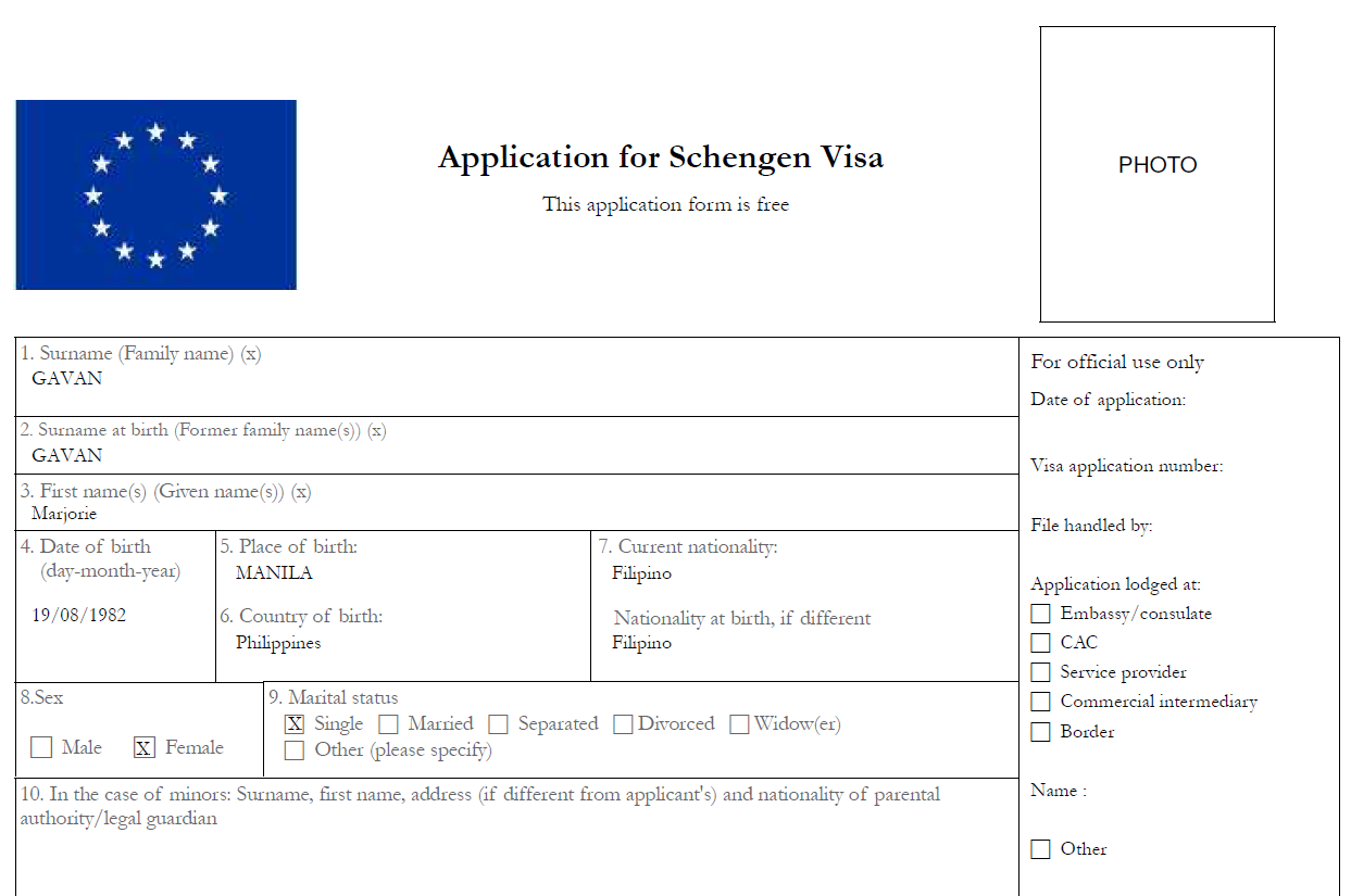 Đơn xin Visa Phần Lan phải được điền đầy đủ, rõ ràng và được ký tên
